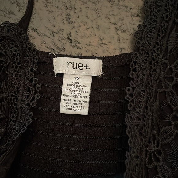 $10 FINAL MARKDOWN Rue 21 black lace Hi Lo Gauzy Strappy Dress 3X - Picture 5 of 5